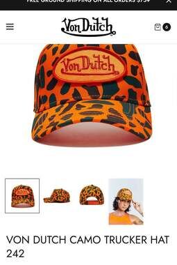 Von Dutch Orange Camo Trucker Hat 242